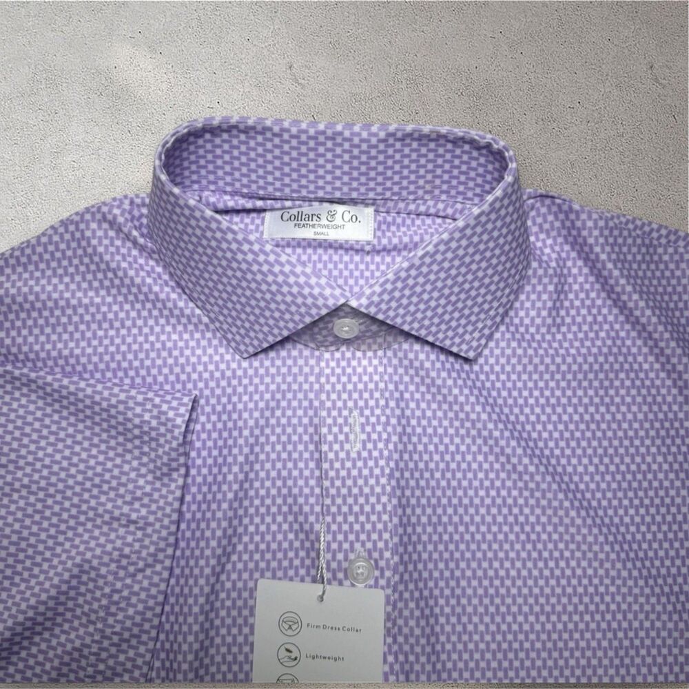Collars and Co Mens Golf Polo Featherweight Vantage Lavender Purple Size S
